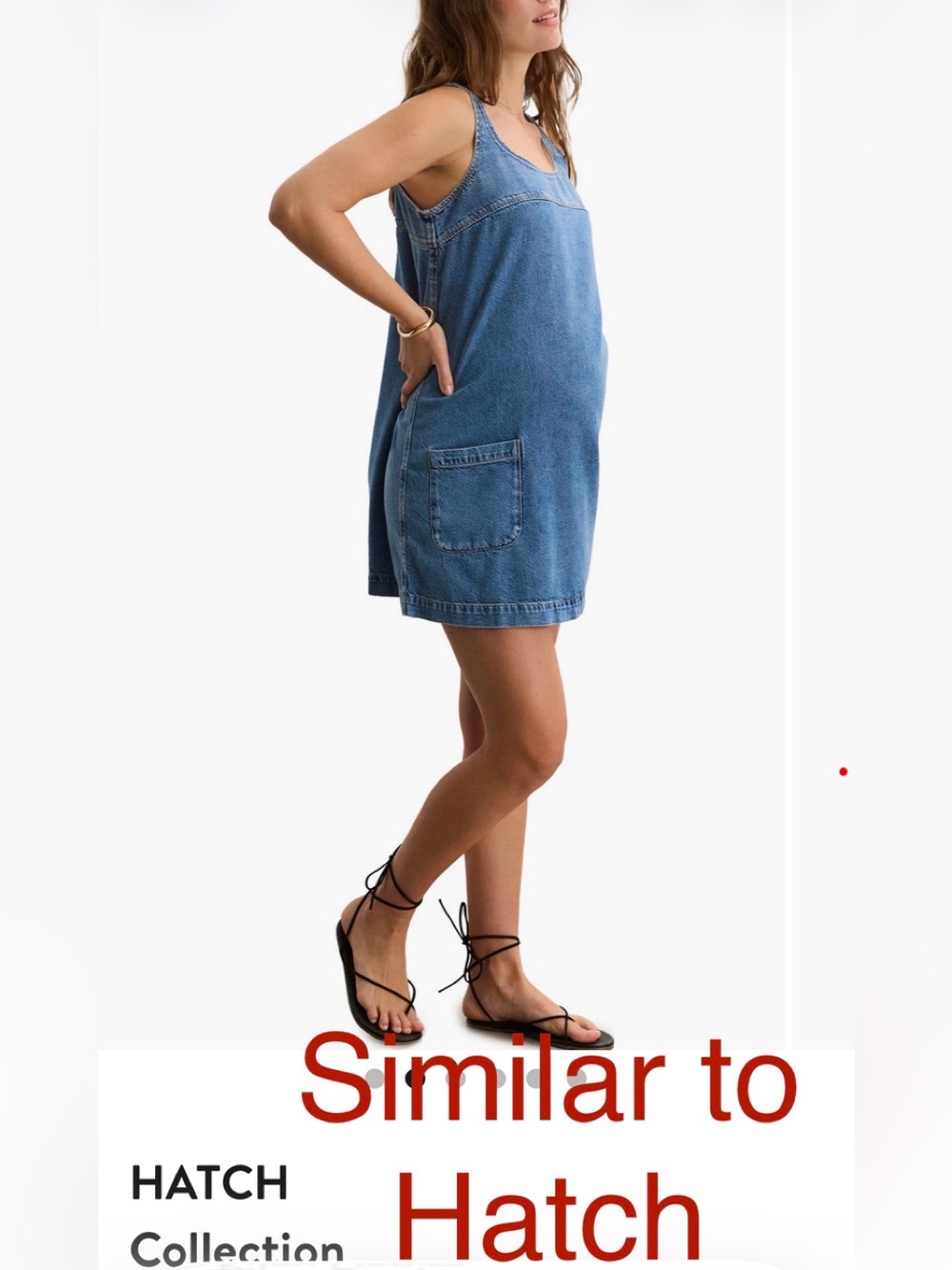 Motherhood maternity Denim coveralls dress